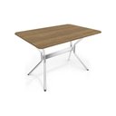 Ver imagem 1 de Mesa de Cozinha Loire c/ Tampo 1,60cm Cromada/Nogueira - Kappesberg