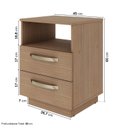 Ver imagem 3 de Mesa Cabeceira 2 Gavetas Araçá CabeCasa MadeiraOriginals