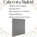 Ver imagem 3 de Cabeceira Solteiro 88 cm Madrid Veludo Cinza Soon
