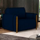 Ver imagem 2 de Poltrona Decorativa para Sala de Estar 98cm Amaranto M22 Veludo Azul Marinho - Mpozenato
