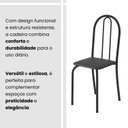Ver mais imagens de Conjunto de Mesa Tubular 100x60cm Tampo em MDF com 4 Cadeiras Ane B Preto/Liso/Txt