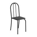 Ver imagem 4 de Conjunto de Mesa Tubular 100x60cm Tampo em MDF com 4 Cadeiras Ane B Preto/Liso/Txt