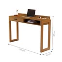 Ver imagem 3 de Escrivaninha Retangular Casa Azzur Escrivaninha Jb 6055 Luxo 1 Gaveta MDF-MDP 130cm Bechara Móveis