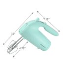 Ver imagem 7 de Elite Gourmet Mixer de Mão 5 Velocidades, 150w, com Beaters Extra Largos, Menta