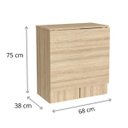 Ver imagem 4 de Conjunto de Mesa Balcão Dobrável com 2 Banquetas Mel
