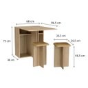 Ver imagem 5 de Conjunto de Mesa Balcão Dobrável com 2 Banquetas Mel