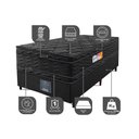 Ver imagem 3 de Cama Box Solteiro Colchão Ortofirm Black + Box 88x188x71 Double Face Espuma D33 Preto