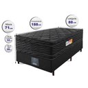 Ver imagem 2 de Cama Box Solteiro Colchão Ortofirm Black + Box 88x188x71 Double Face Espuma D33 Preto