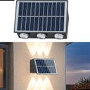 Ver imagem 5 de Arandela Solar 6w 6 Fachos 3000k Ip65 Led Externa Preta