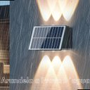 Ver imagem 4 de Arandela Solar 6w 6 Fachos 3000k Ip65 Led Externa Preta
