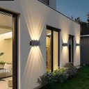 Ver imagem 2 de Arandela Solar 6w 6 Fachos 3000k Ip65 Led Externa Preta