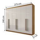 Ver imagem 2 de Guarda-roupa Casal 6 Portas e 6 Gavetas da Vinci Plus D'doro Móveis - Cinamomo Off D'doro Móveis