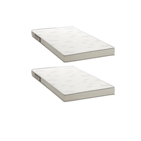 Kit 2 Colchões Solteiro Ortobom D23 Light 78x188x12 Branco/Cinza