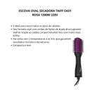 Ver imagem 2 de Escova Oval Secadora Taiff Easy Pink 1200w 220v
