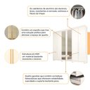 Ver imagem 3 de Guarda Roupa Casal com Espelho 6 Portas 4 Gavetas Núbia Branco 100% MDF