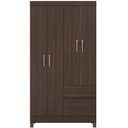 Ver imagem 1 de Guarda Roupa Solteiro Flor Café Touch 4 Portas 2 Gavetas MDP Café Demóbile 100cm