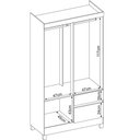 Ver imagem 5 de Guarda Roupa Solteiro Flor Café Touch 4 Portas 2 Gavetas MDP Café Demóbile 100cm