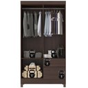 Ver imagem 6 de Guarda Roupa Solteiro Flor Café Touch 4 Portas 2 Gavetas MDP Café Demóbile 100cm
