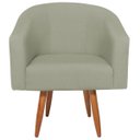 Ver imagem 2 de Poltrona Jade Decorativa Moderna Sala de Estar Quarto Escritório Conforto Corano Nozes e Bouclé Pés