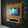 Estante Painel para Tv até 32 Polegadas com Prateleira - 14