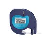 Fita para Rotulador Dymo Letratag 10697 Preto sobre Branco Papel 12mm - RF026 - 1