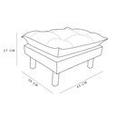 Ver imagem 6 de Kit Poltrona Amamentação Sara + Puff Veludo Bege Dal Poz Estofados