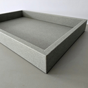 Ver imagem 6 de Bandeja Mdf Retangular - Revestida Pu Cinza com Riscos 23481 - 45cm