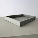Ver imagem 2 de Bandeja Mdf Retangular - Revestida Pu Cinza com Riscos 23481 - 45cm
