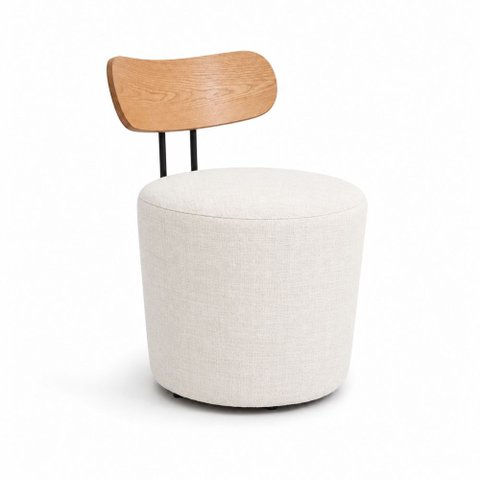 Poltrona Decorativa 54cm Inter Linho Off White - Sallar Home