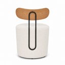 Ver imagem 6 de Poltrona Decorativa 54cm Inter Linho Off White - Sallar Home