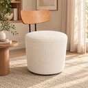 Ver imagem 2 de Poltrona Decorativa 54cm Inter Linho Off White - Sallar Home