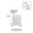 Ver imagem 3 de Poltrona Decorativa 54cm Inter Linho Off White - Sallar Home