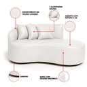 Ver imagem 3 de Sofá 3 Lugares Orgânico 180 Cm Morgan Sintético Pu D03 - D'rossi
