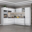 Ver imagem 3 de Armário de Cozinha Completa de Canto com Rodapé Veneza Multimóveis V2082 Branco