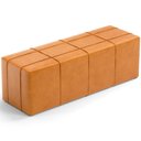 Ver imagem 4 de Kit Cabeceira Cama Box King 195cm com Calçadeira Roma W01 Couríssimo Whisky - Lyam Lyam Decor