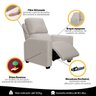 Poltrona da Mamãe Hera Reclinável Estofada Veludo Marfim Sofa Store - 7