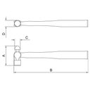 Ver imagem 4 de Martelo de Bola com Cabo de Madeira 1.000 G Tramontina Pro Tramontina