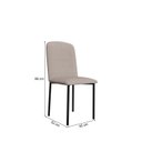 Ver imagem 4 de Mesa Tokio 160cm x 80cm Tampo de Vidro com 6 Cadeiras Classic Preto/Bege