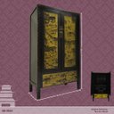 Ver imagem 3 de Tesouro Oriental em Seu Lar: Armário Chinês Laqueado com Detalhes Dourados - Uma Obra de Arte