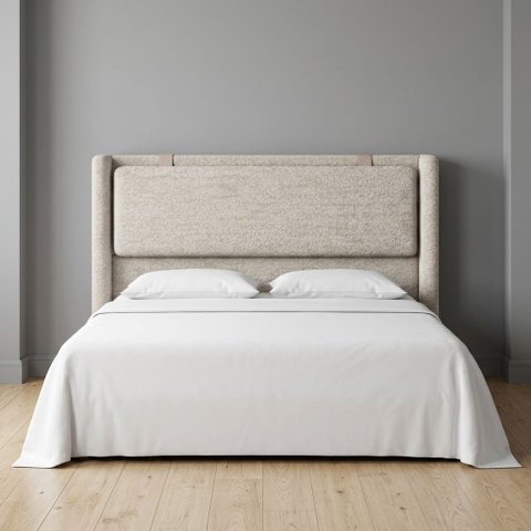 Cabeceira Estofada para Quarto de Casal 188cm Boucle Queen com Design Sofisticado