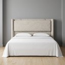 Ver imagem 1 de Cabeceira Estofada para Quarto de Casal 188cm Boucle Queen com Design Sofisticado