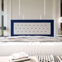 Ver imagem 2 de Cabeceira King 1,95m Havana Suede Azul com Corino Branco - Pallazio