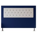 Ver imagem 1 de Cabeceira King 1,95m Havana Suede Azul com Corino Branco - Pallazio