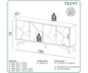 Ver imagem 3 de Tb297 - Balcão Mosaico 178x180x35 C/ 4 Portas (freijo Off White) Moveis Dalla Costa Ltda