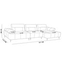 Ver imagem 6 de Sofá 4 Lugares com Chaise para Sala Living 321cm Modular Pés Industrial Oslo L06 Couro Bege Areia