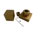 Ver imagem 4 de Kit 2 Acabamento Quadrado Registro Dourado Fosco Metal Padrão Deca