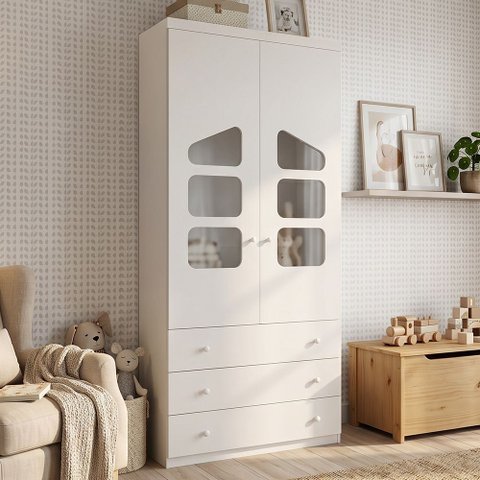 Guarda Roupa Infantil Eloisa com 2 Portas - Branco
