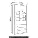 Ver imagem 4 de Guarda Roupa Infantil Eloisa com 2 Portas - Branco
