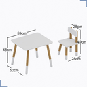 Ver imagem 2 de Mesa Infantil com 2 Cadeiras Fabricado em MDF e Madeira Ideal para Refeições Estudar Pintar Brincar