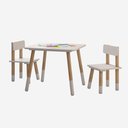 Ver imagem 1 de Mesa Infantil com 2 Cadeiras Fabricado em MDF e Madeira Ideal para Refeições Estudar Pintar Brincar